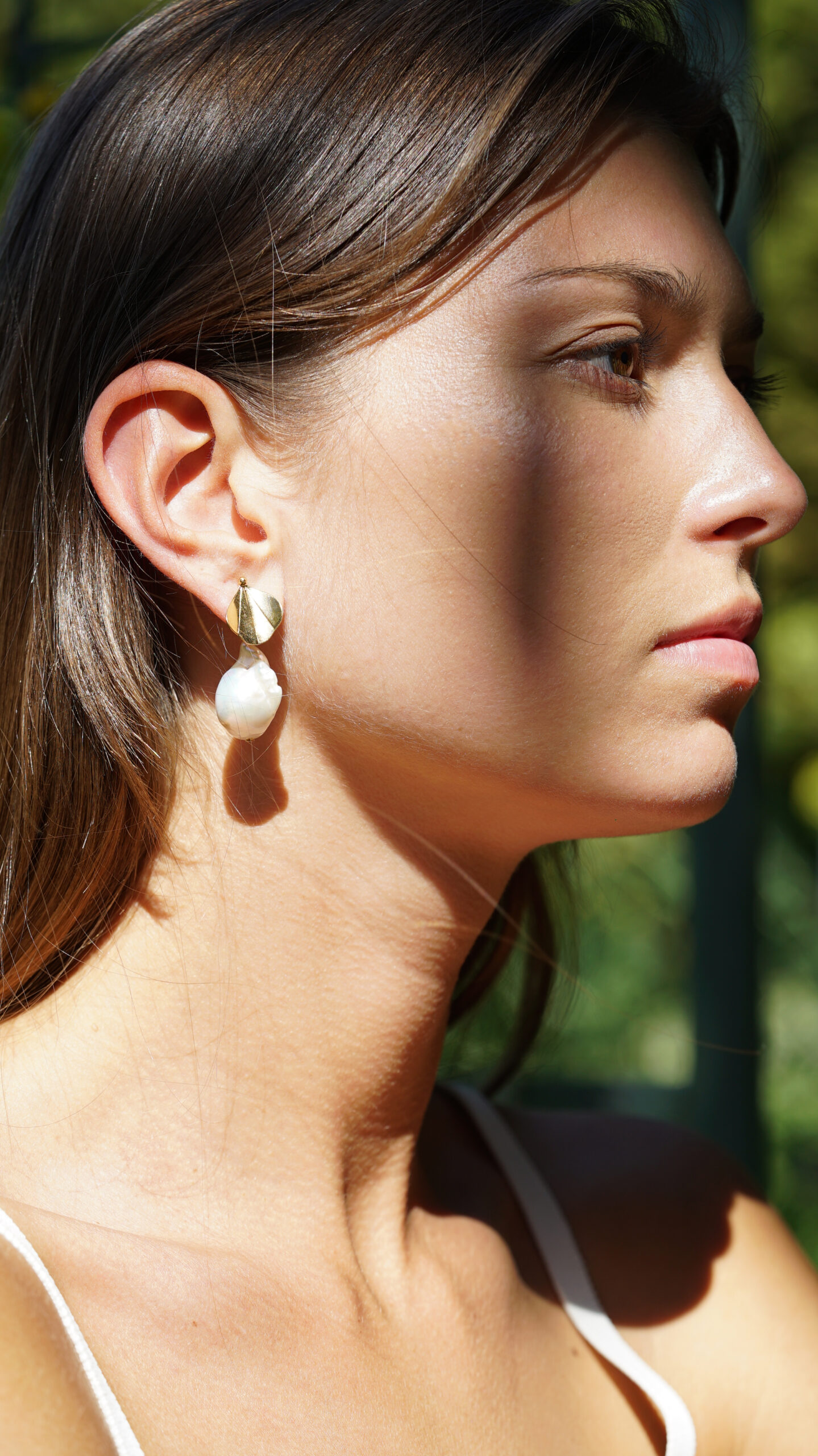 Emiko earrings with Baroque cultured pearls