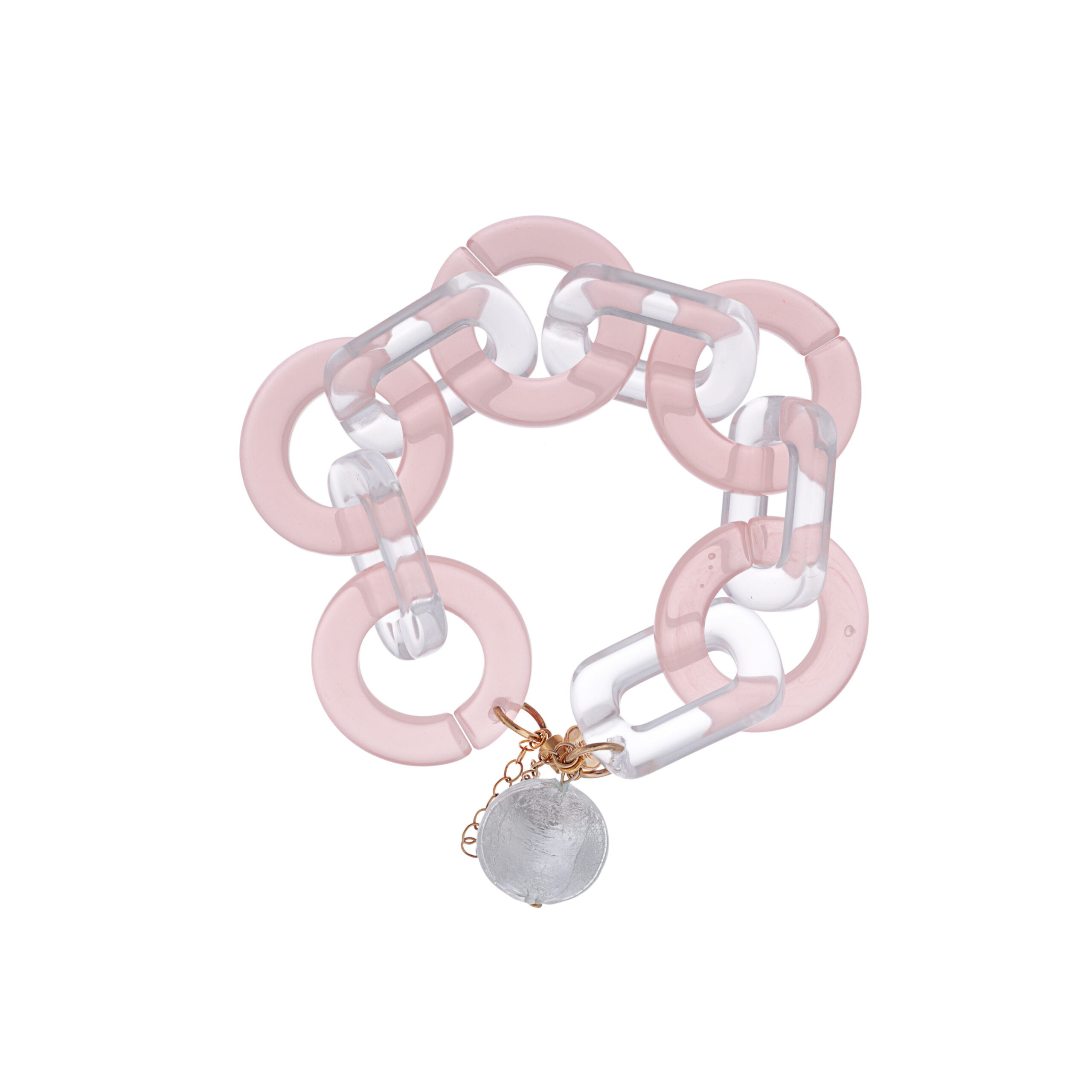 Bracelet Yoko XL Duo - Transparent et rose